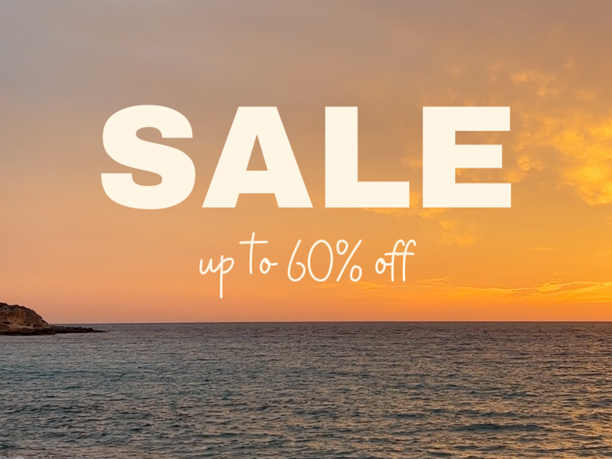Up to 60% off in our Summer sale 