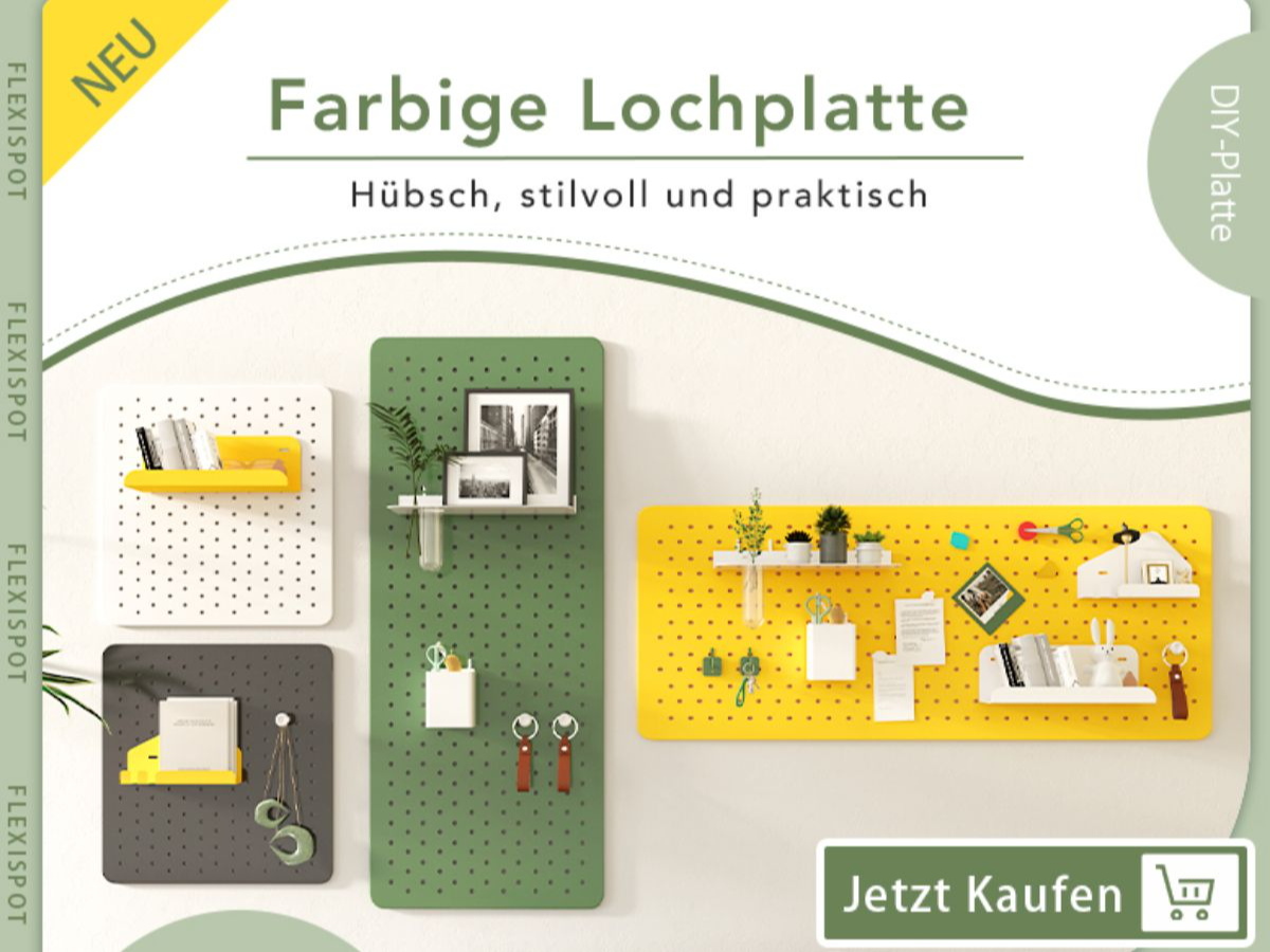 Farbige Lochplatte: hübsch, stilvoll und praktisch