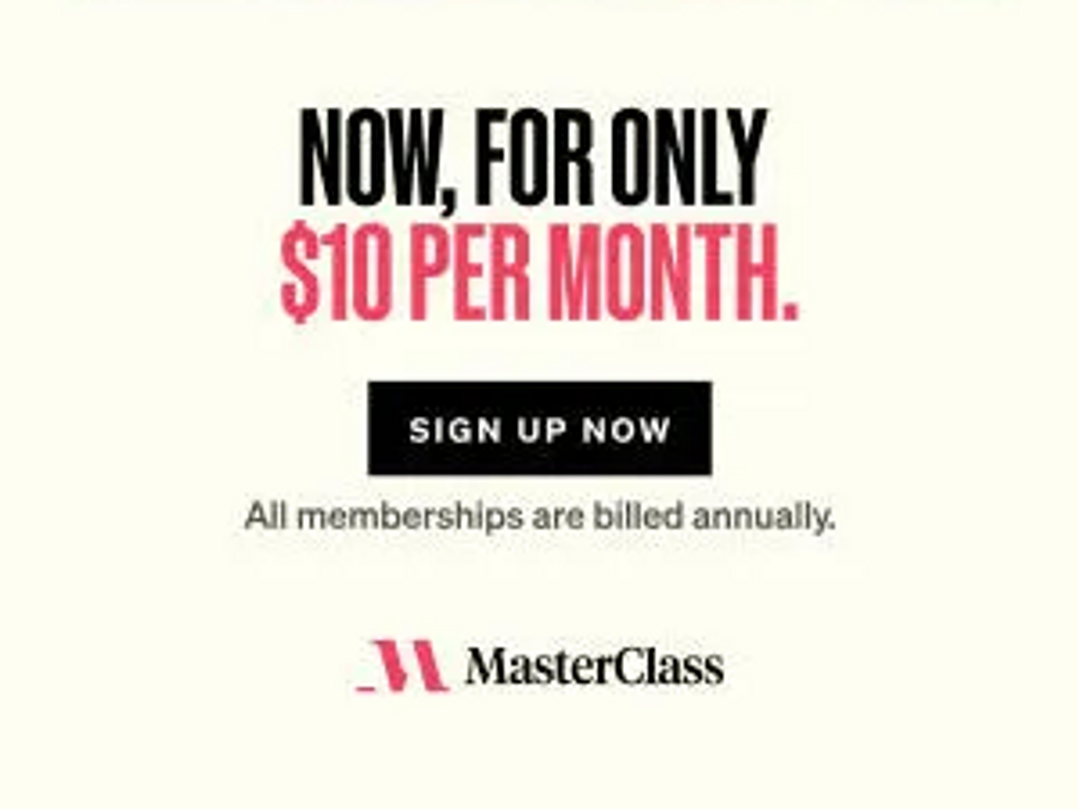 Masterclass offers 2-for-1 membership deal