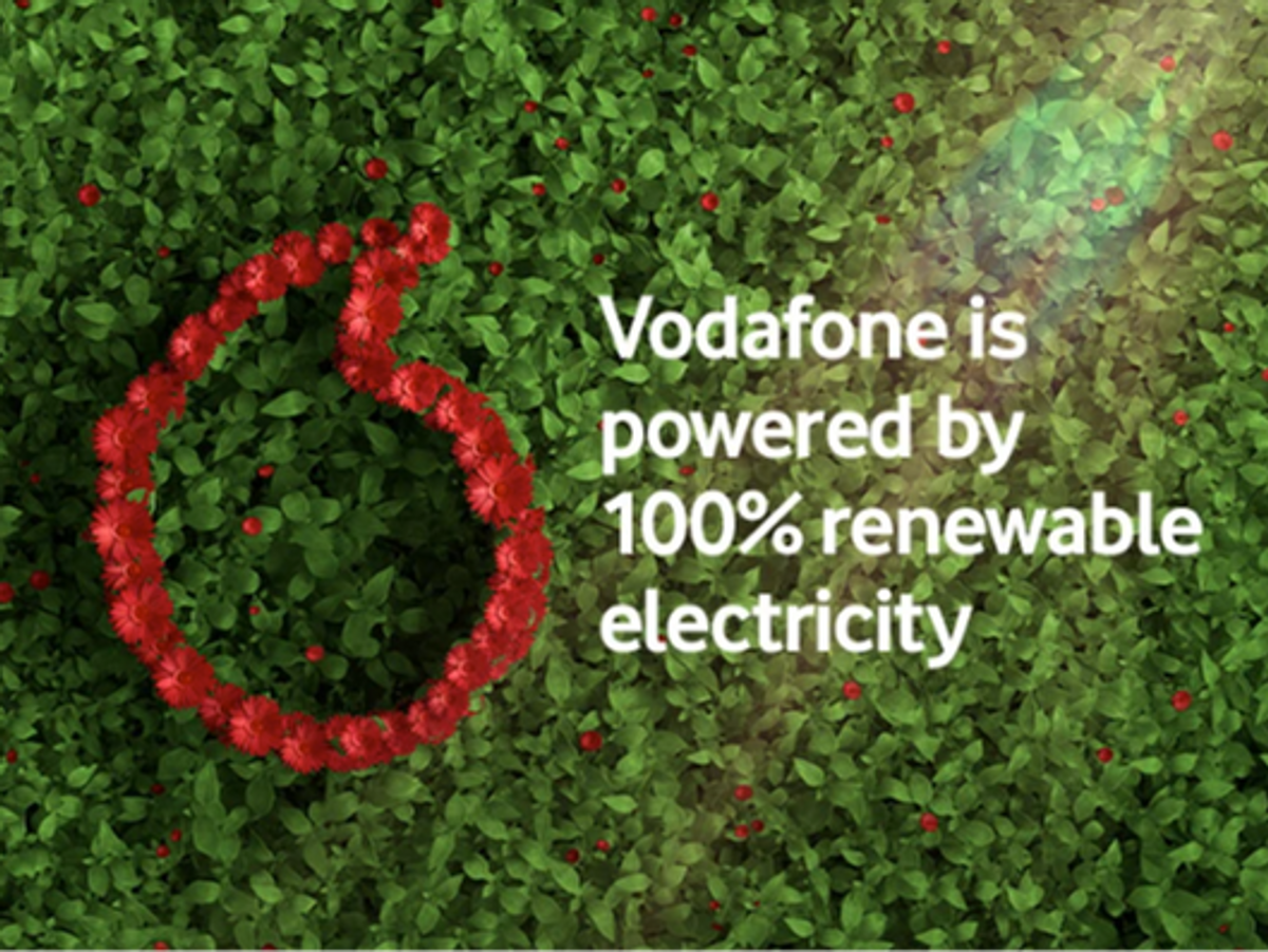 Vodafone is powered by 100% renewable electricity 💚