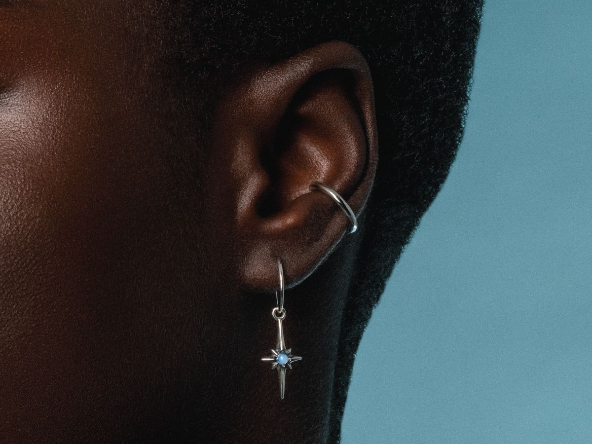 NOVA Star Flare Gemstone Hoop Earrings