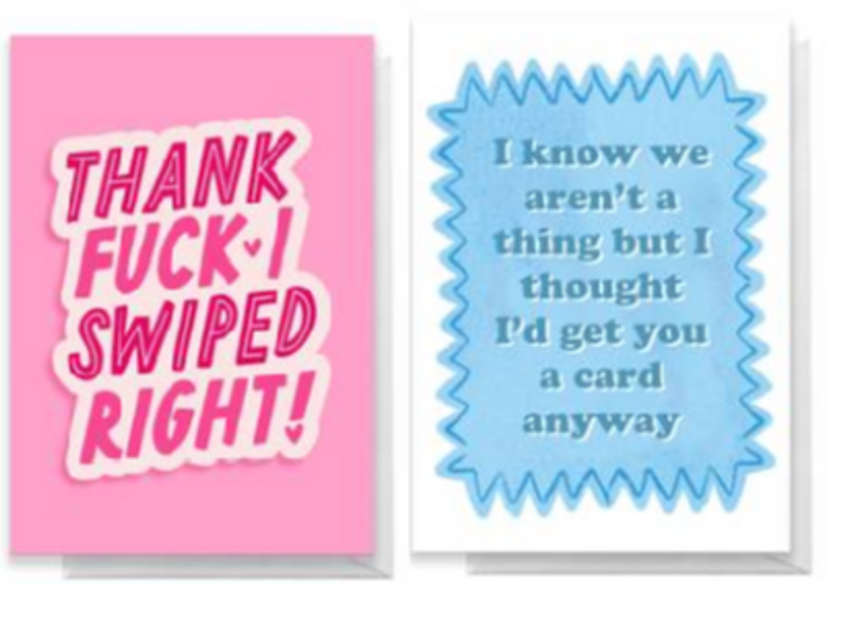 Valentine's day cards from £2.49