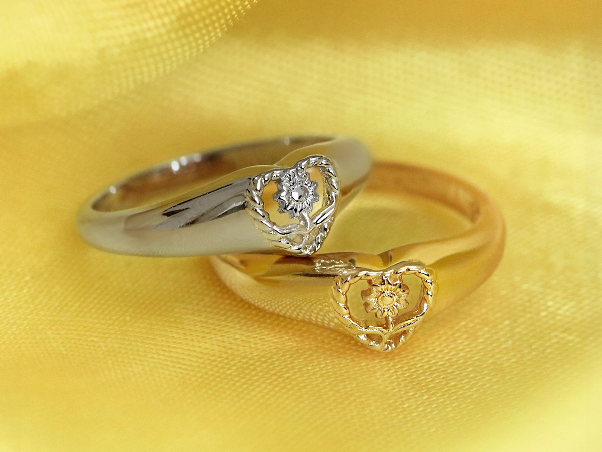 Sunflower Heart Ring