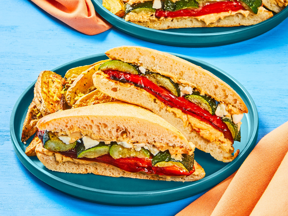 Why settle for a Mediterranean salad, when you can toss it on a sandwich instead?