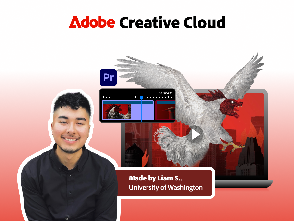 Students save 55% on Creative Cloud.