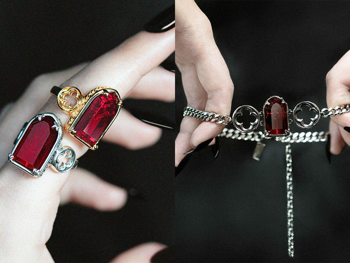 Forgé en verre rouge cramoisi 🖤