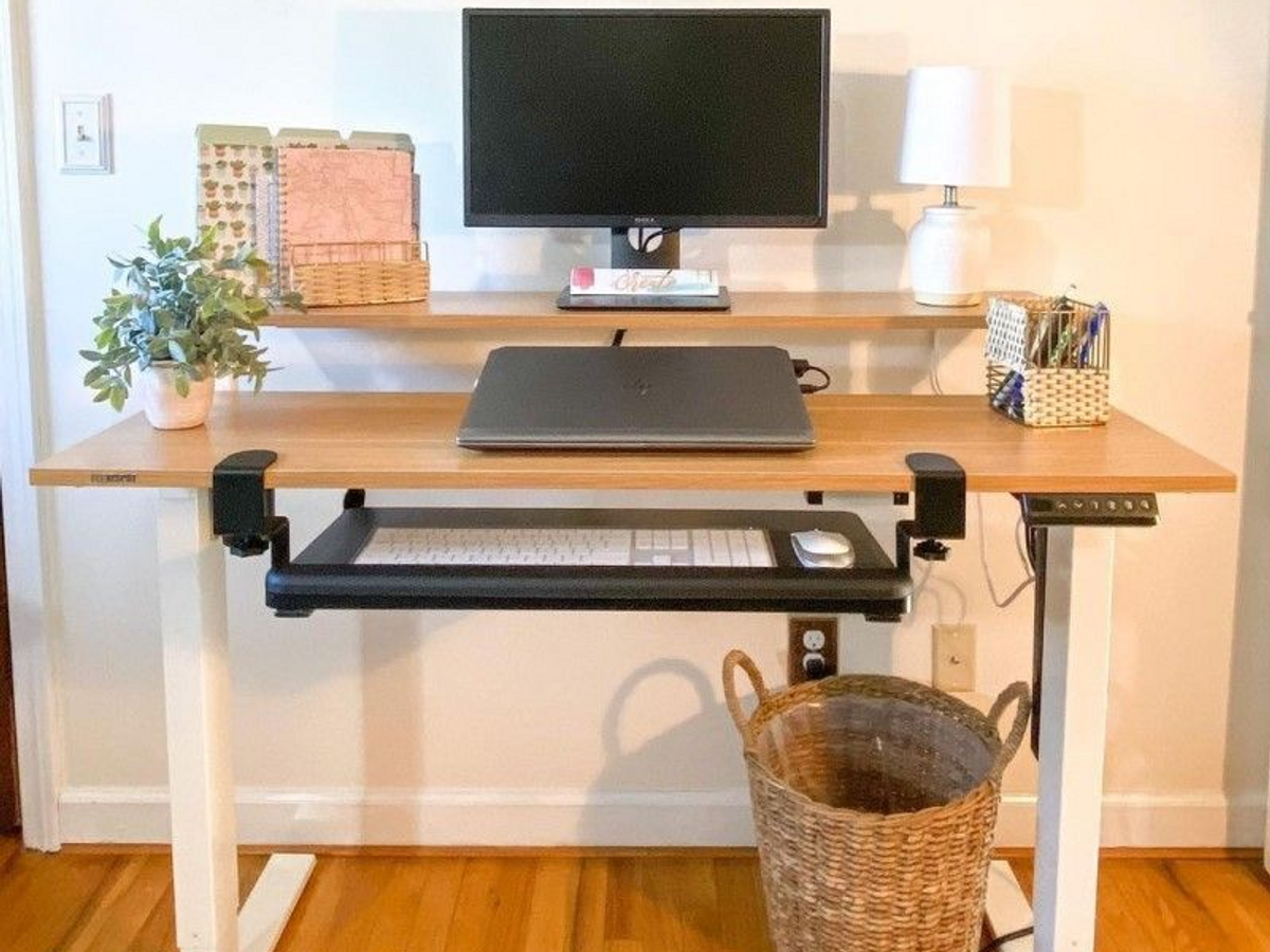 Nouveau🔥Bureau assis debout à double plateau VICI