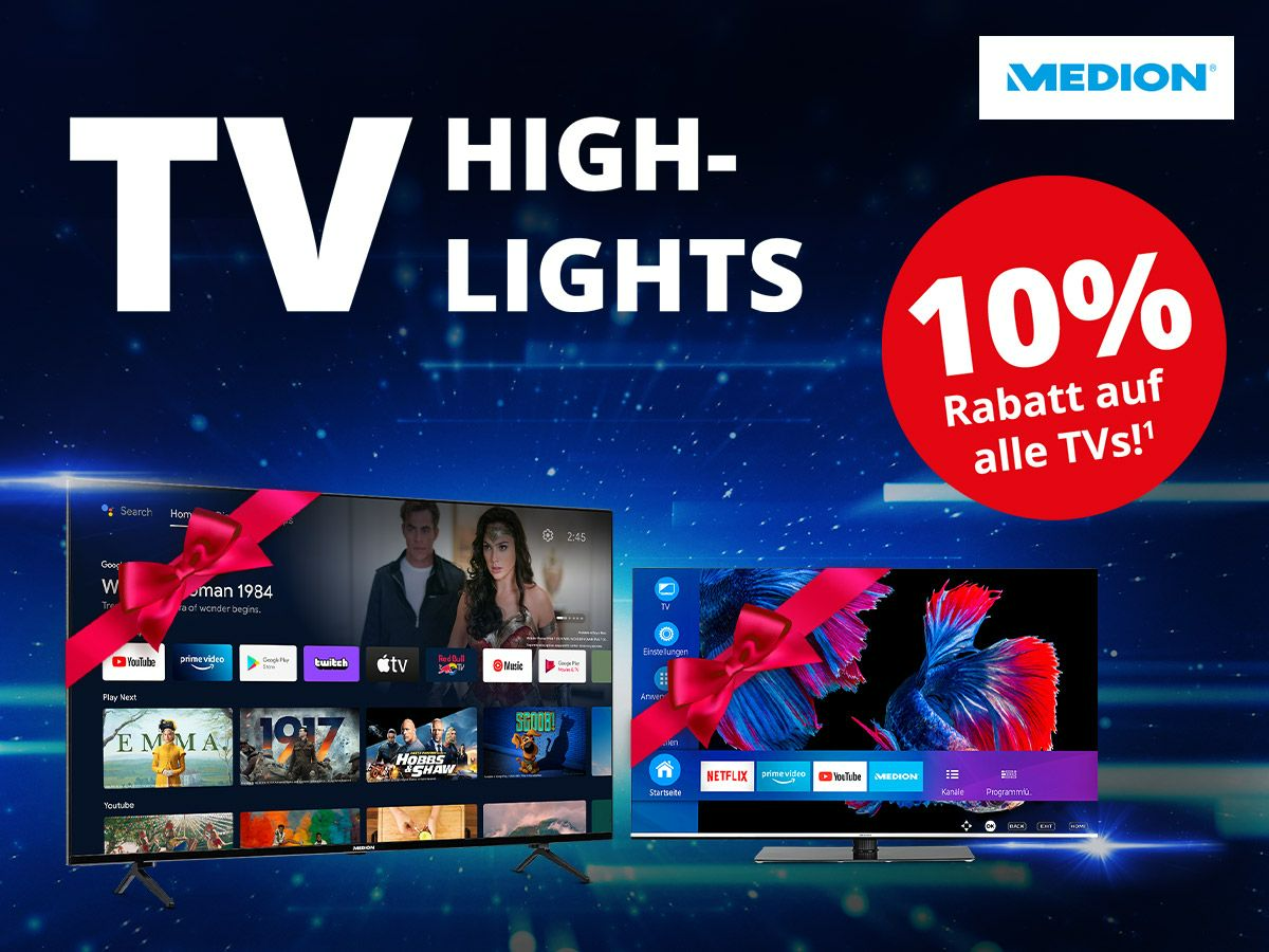 10% auf alle TVs (TVs + TV-Bundles)