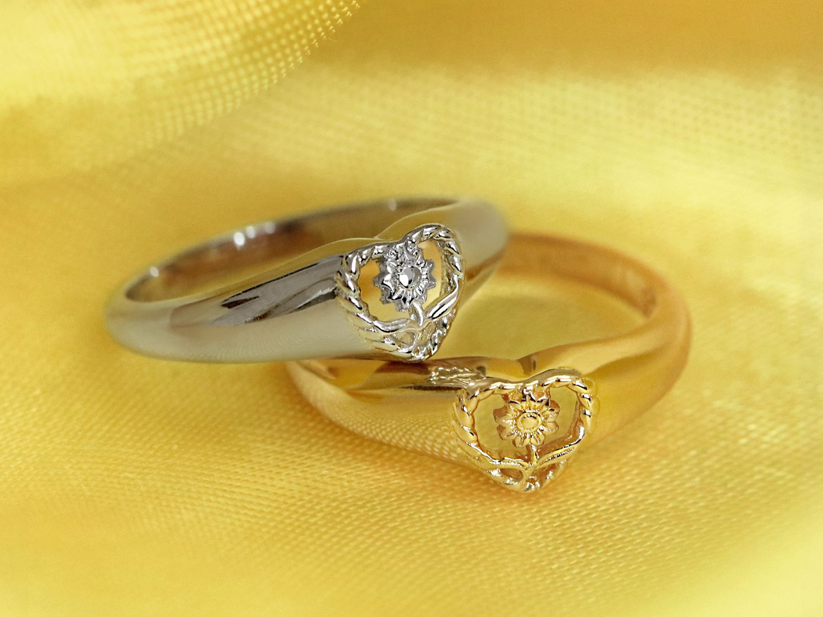 Sunflower Heart Ring