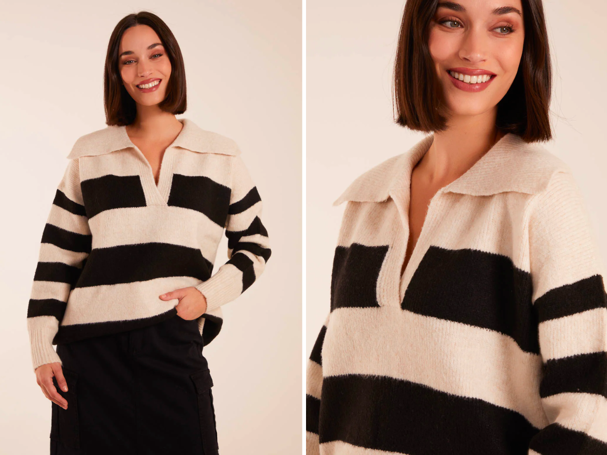 NEW: Collar Wide Stripe Jumper 😍