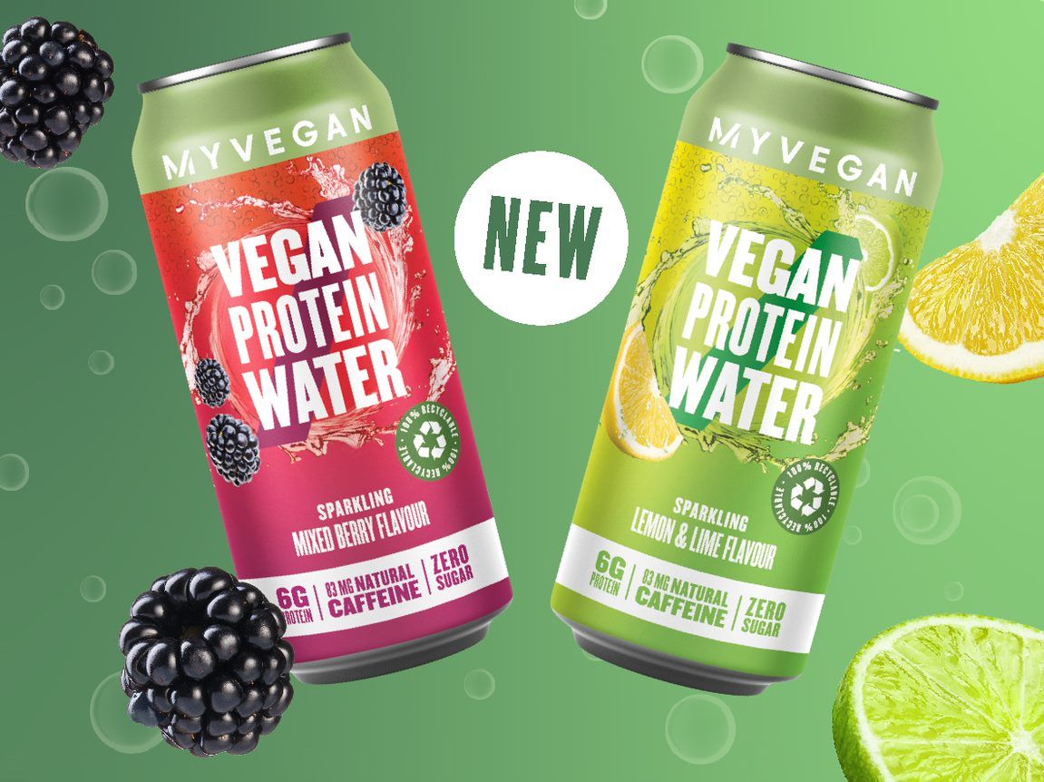 🍋Our brand new FRUITY & FIZZY vegan protein water🍓