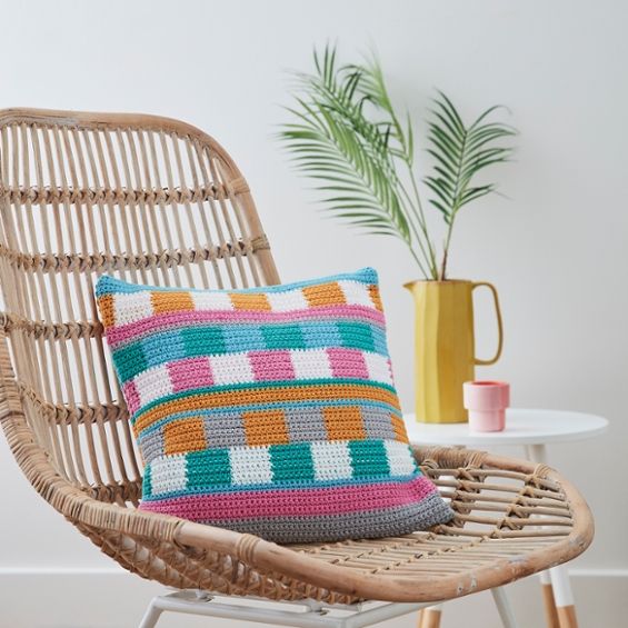 Bored At Home? Learn How To Make A Tapestry Crochet Cushion