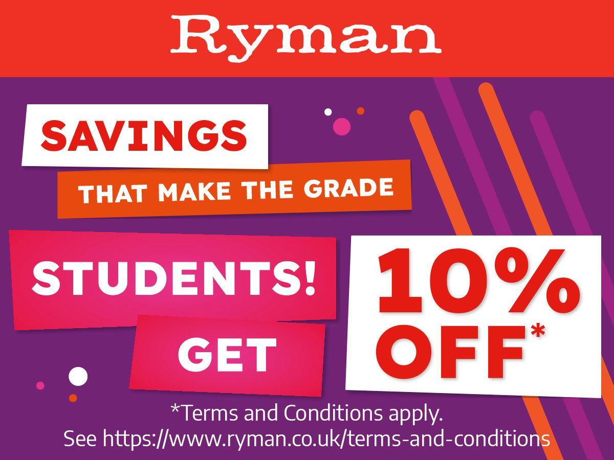 10% off at Ryman!