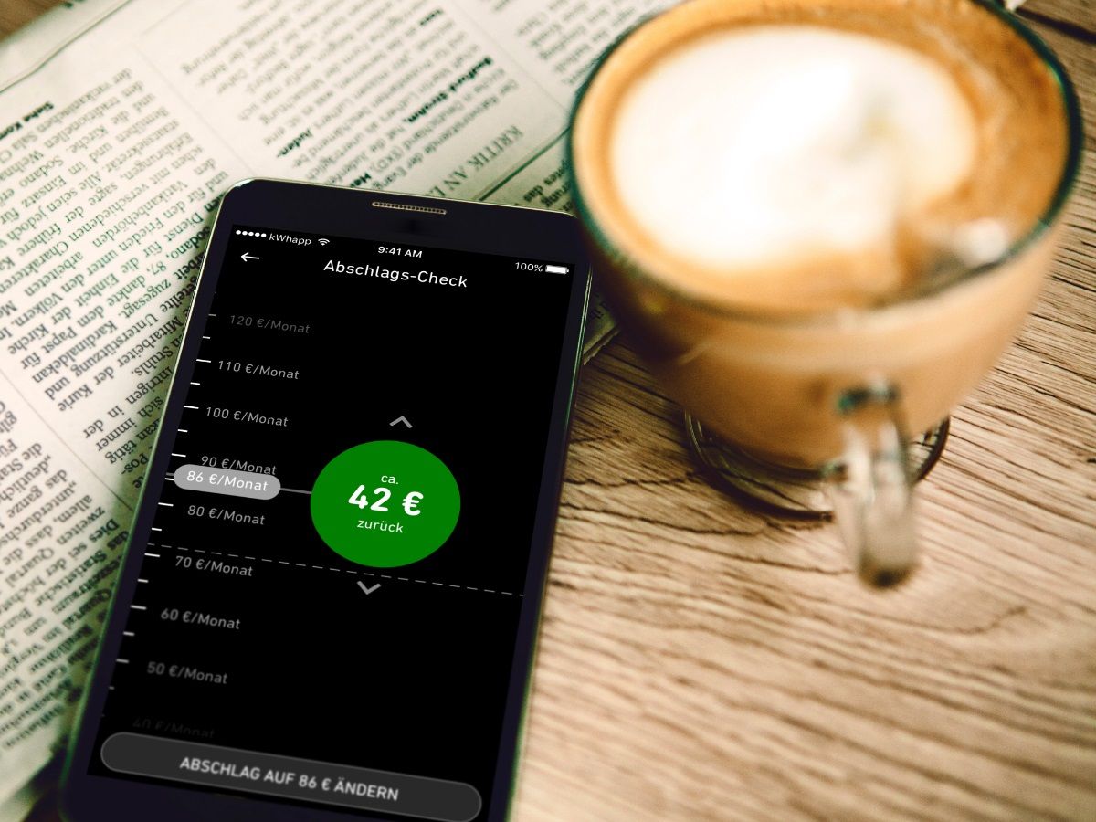 Alles im Blick. Alles im Griff. Die kWhapp hilft beim Energiesparen.