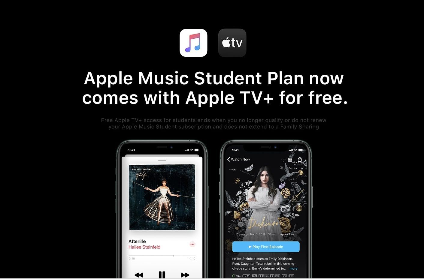 Apple Music Student membership UNiDAYS student discount January 2021