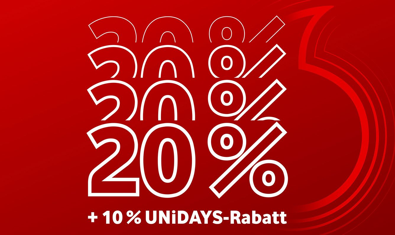 Vodafone 30 Rabatt auf GigaMobil Young XS (14GB) UNiDAYS student